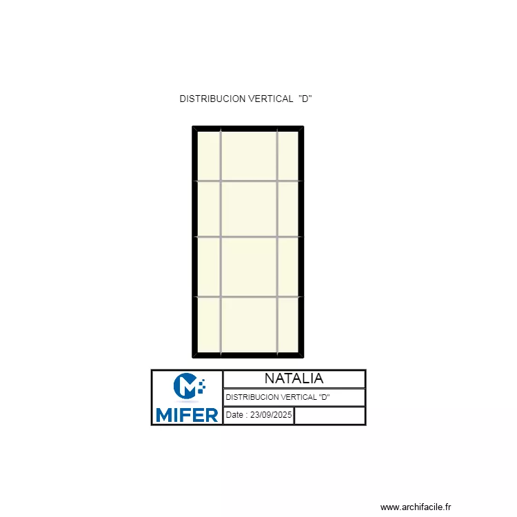 NATALIA---- DISTRIBUCION VERTICAL "D". Floor plan with 