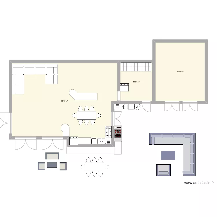 First floor. Floor plan with 