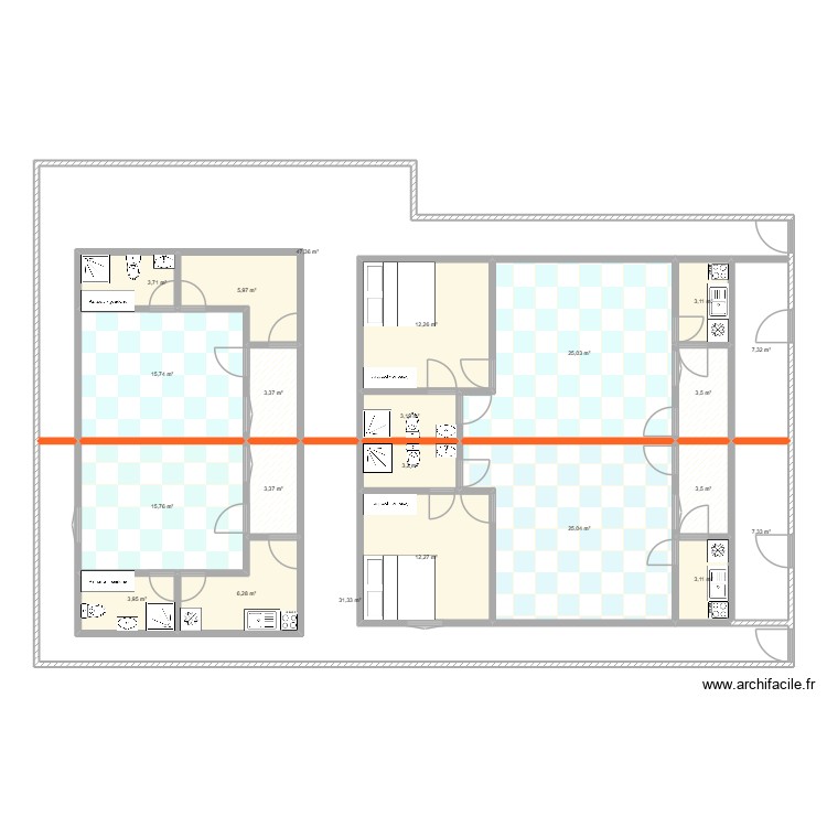 chantier II 2. Floor plan with 0 room and 0 m2