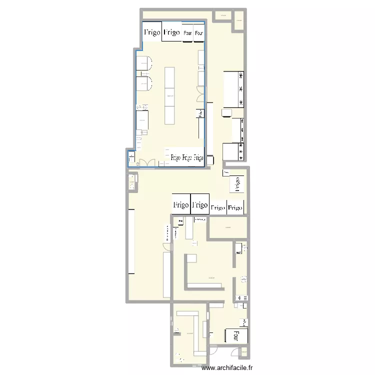 plan boulangerie maxime. Floor plan with 