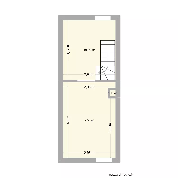 Keller. Floor plan with 3  and 23 m²