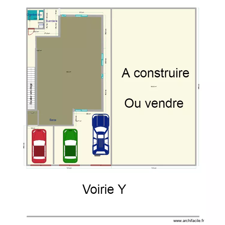 vue en plan Callixte Nyabugete IV surface de la dalle. Floor plan with 