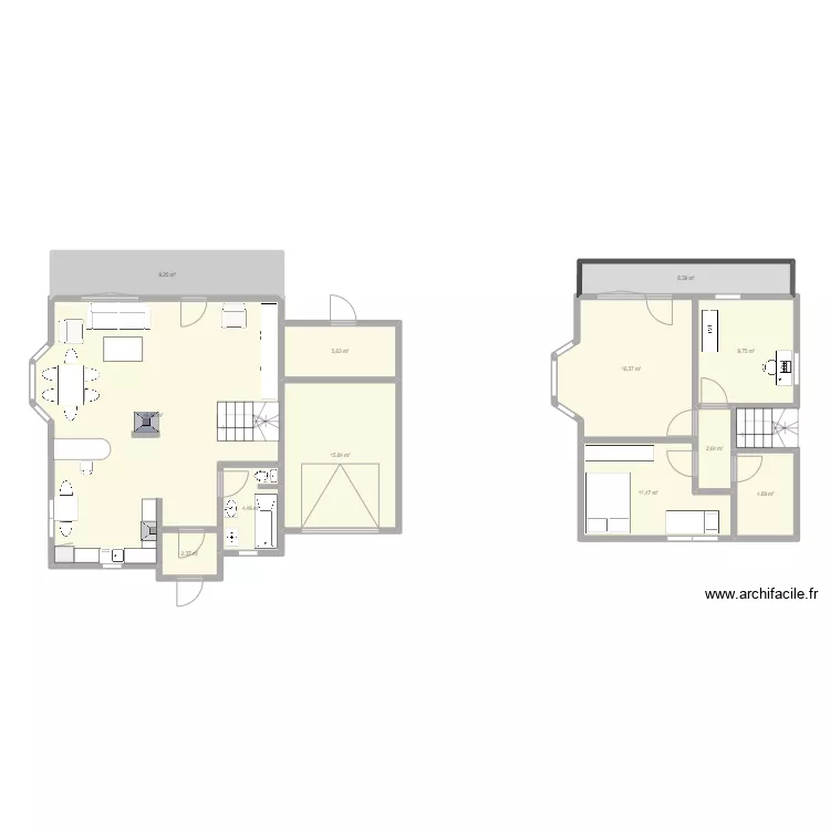 Domek. Floor plan with 