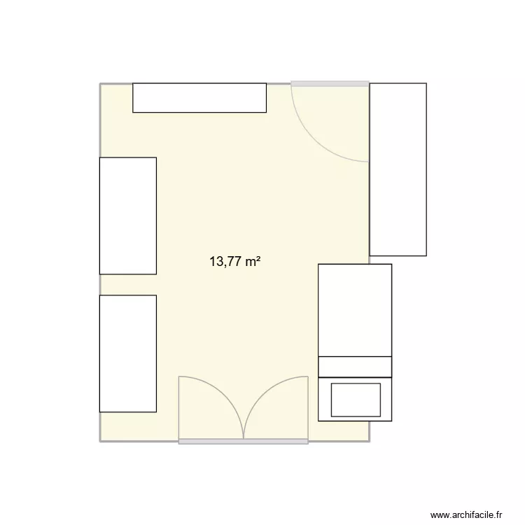 Oficina. Floor plan with 1 and 14 m² Oficina. Floor plan with 1 and 14 m²