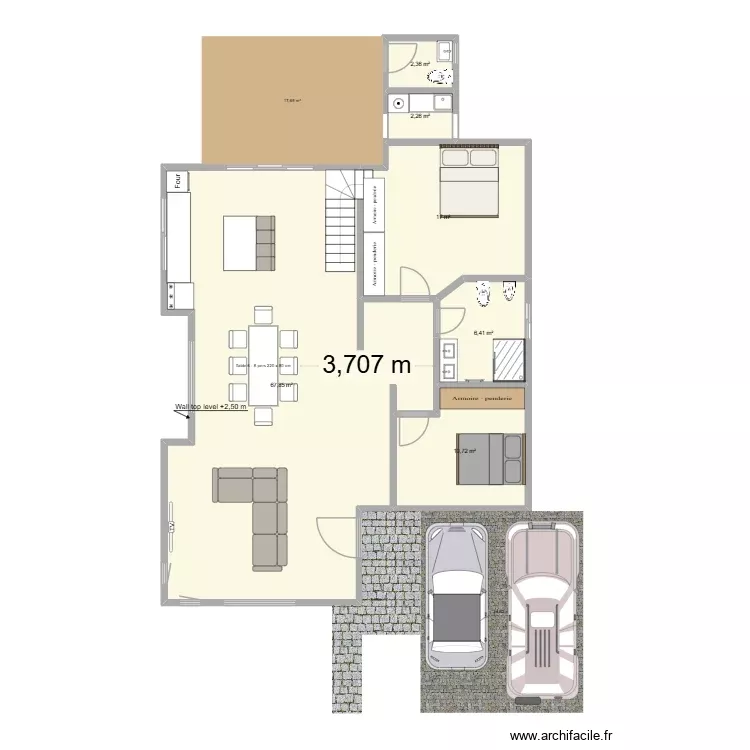 CVC-CasaCALB-VEL. Floor plan with 6 Rooms and 107 m² CVC-CasaCALB-VEL. Floor plan with 6 Rooms and 107 m²