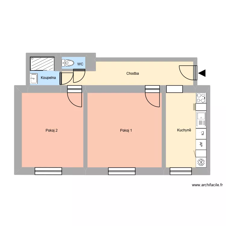 Bohuslava Martinů 807, byt 3. Floor plan with 12  and 176 m²