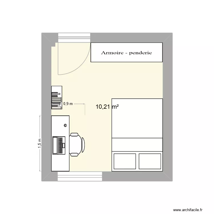 quatro penna. Floor plan with 1  and 10 m²