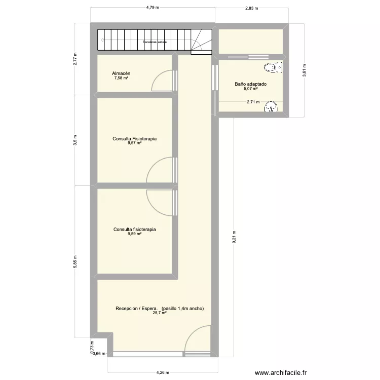 arte. Floor plan with 5 and 58 m² arte. Floor plan with 5 and 58 m²