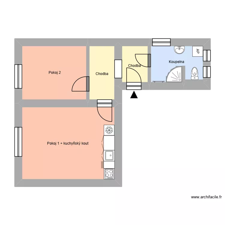 Lihovarsk&aacute; 328, byt 8. Floor plan with 10  and 165 m²