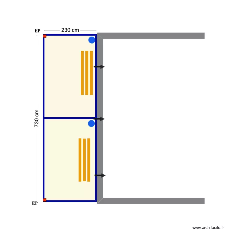 Mendes 7300 x 1870. Floor plan with 