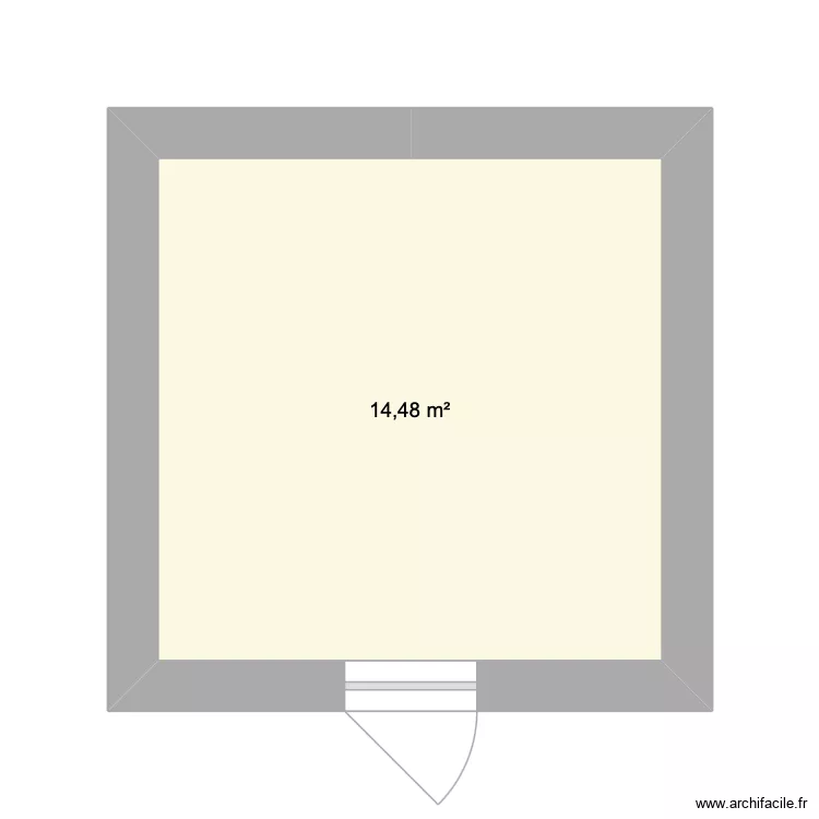 dowse. Floor plan with 1  and 14 m²