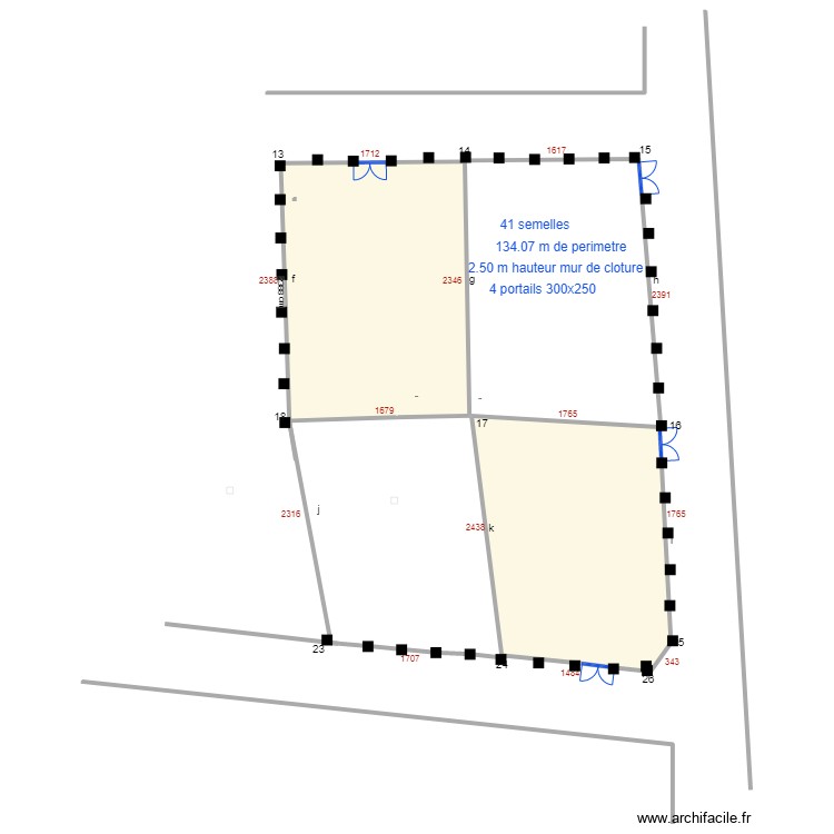 gildas parcelle semellesbis2. Floor plan with 0 room and 0 m2