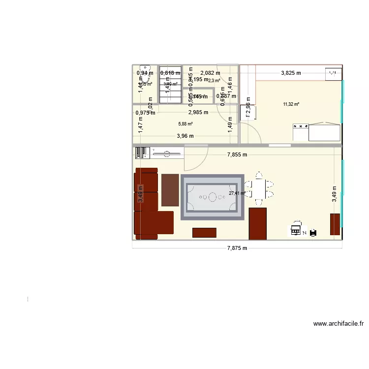 salon sejour avant travaux. Floor plan with salon sejour avant travaux. Floor plan with