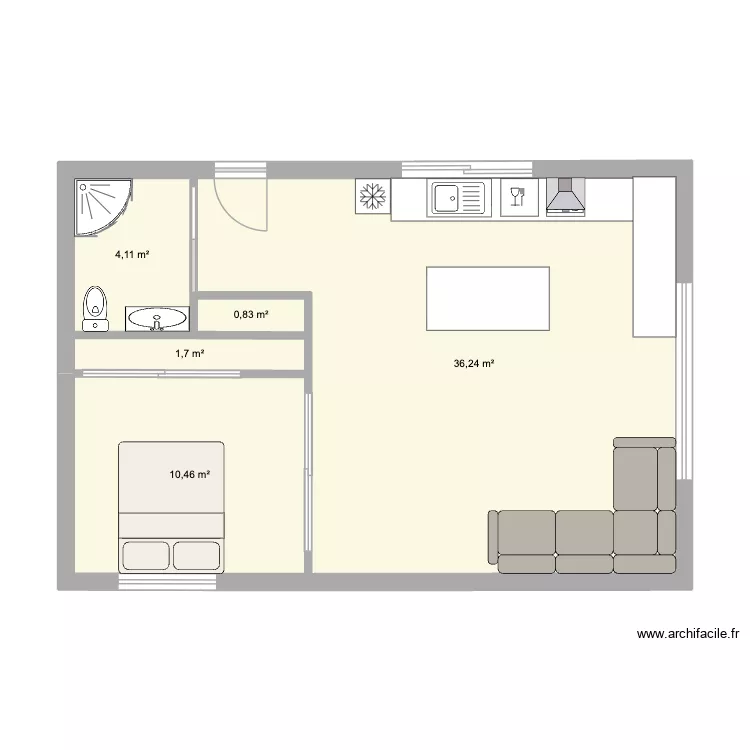 Russel St dungeon - 3. Floor plan with 5 Rooms and 53 m² Russel St dungeon - 3. Floor plan with 5 Rooms and 53 m²