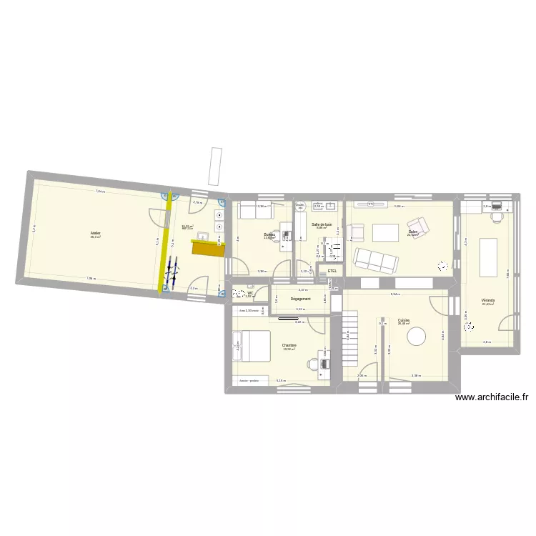 ML2. Floor plan with 11  and 171 m²
