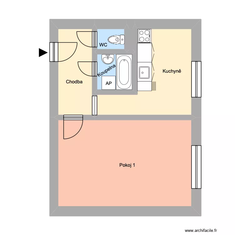 Korunní 1091, byt 2. Floor plan with 10 Rooms and 160 m² Korunní 1091, byt 2. Floor plan with 10 Rooms and 160 m²
