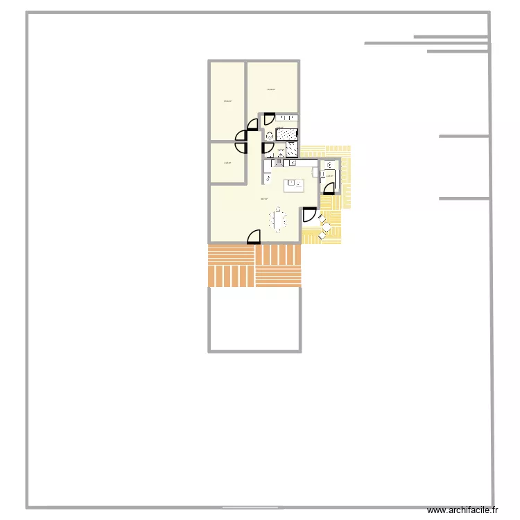 House. Floor plan with 7  and 110 m²