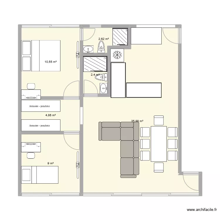 Alteração. Floor plan with 6 and 65 m² Alteração. Floor plan with 6 and 65 m²