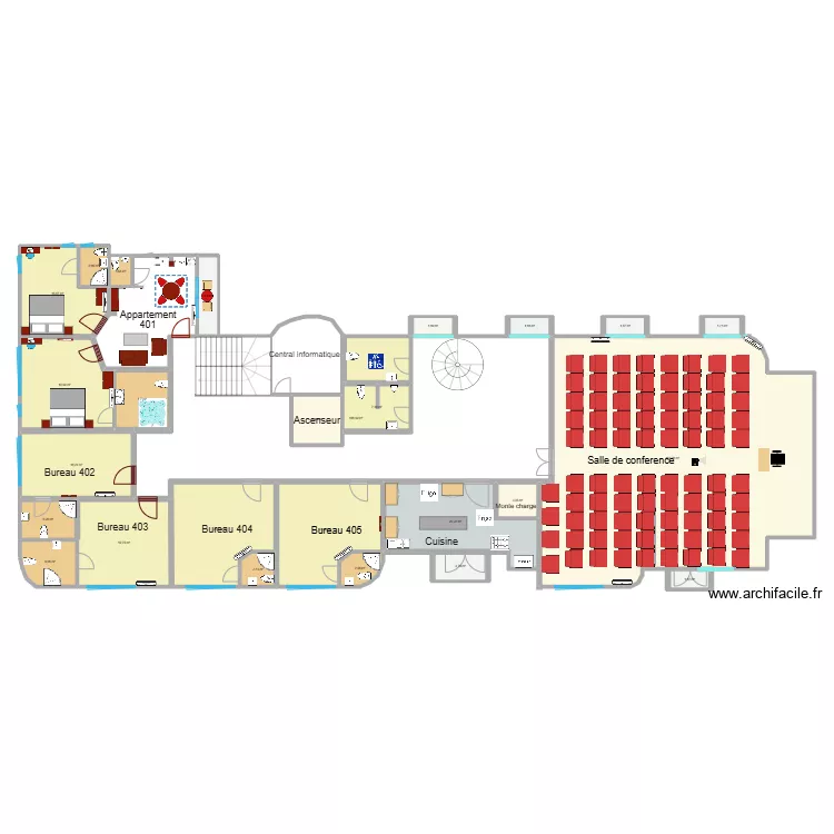 mirador office 4th floor. Floor plan with 