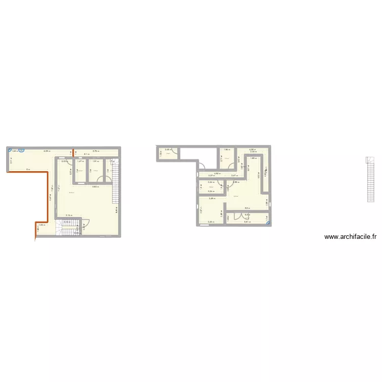 pavimento 1. Floor plan with 10  and 181 m²