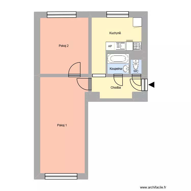 N&aacute;rodn&iacute; tř&iacute;da 847, byt 12. Floor plan with 13 Rooms and 173 m²
