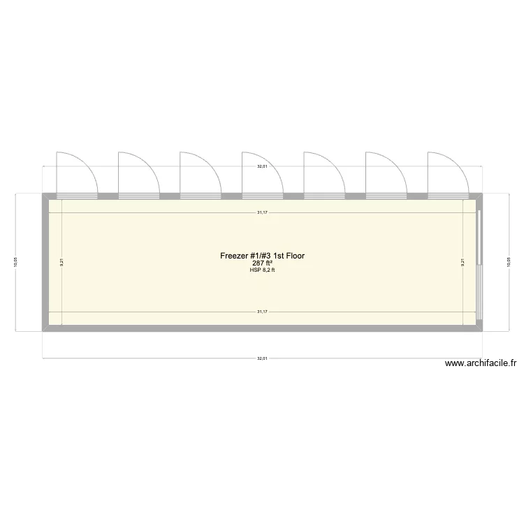 DES Freezer #1 and #3. Floor plan with 