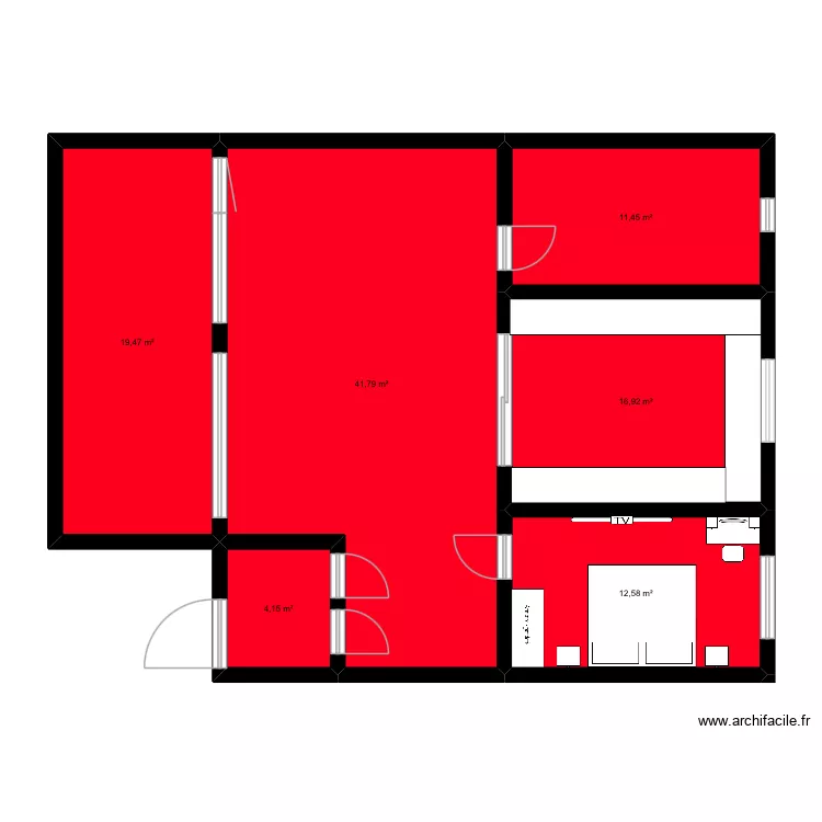 Hhh. Floor plan with 6  and 106 m²