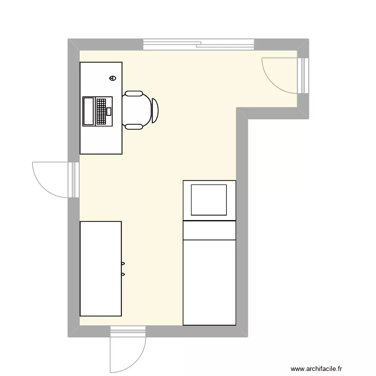 ben's room. Floor plan with 1  and 24 m²