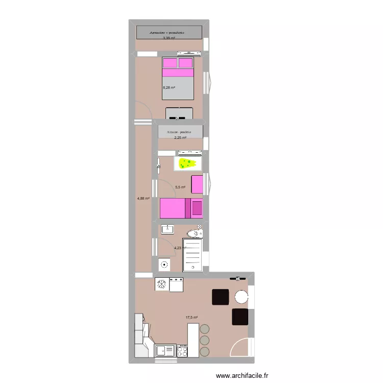Nossa Casa. Floor plan with 7 and 46 m² Nossa Casa. Floor plan with 7 and 46 m²