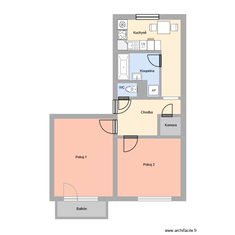 I.P.Pavlova 283 byt 7. Floor plan with 13 Rooms and 177 m² I.P.Pavlova 283 byt 7. Floor plan with 13 Rooms and 177 m²