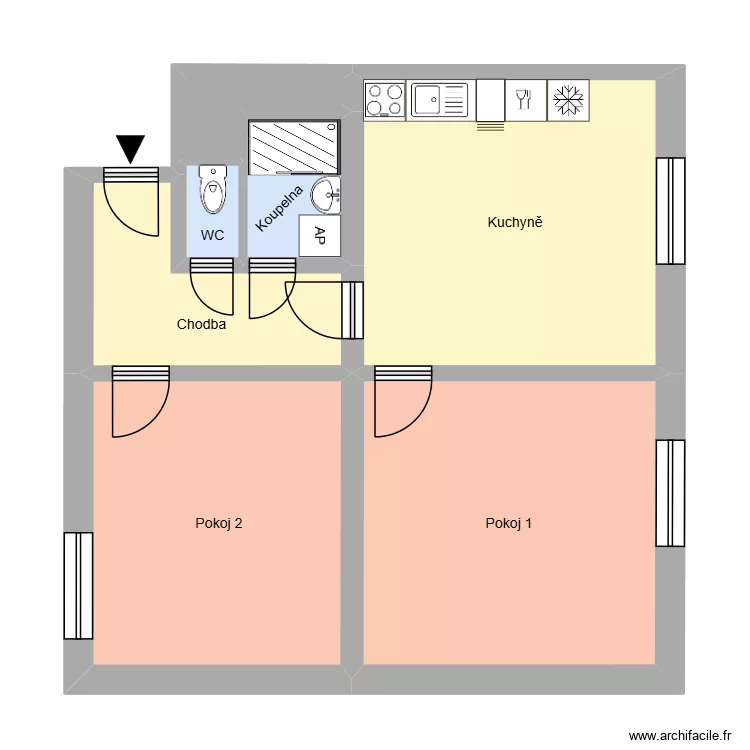 n&aacute;m. jana nerudy 626, byt 4. Floor plan with 11  and 181 m²