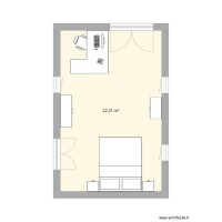 Upstairs stone room office/bedroom