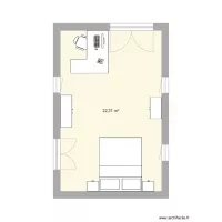 Upstairs stone room office/bedroom