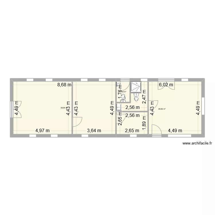 dgs Bakery May '26 official. Floor plan with 3  and 70 m²