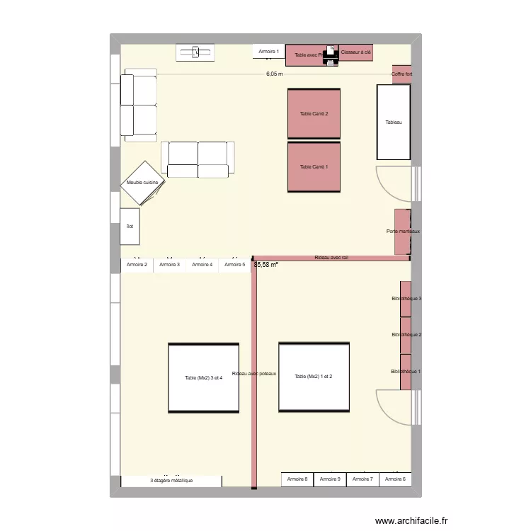 Club des seigneurs de nanguère 4.0. Floor plan with 1 and 86 m² Club des seigneurs de nanguère 4.0. Floor plan with 1 and 86 m²