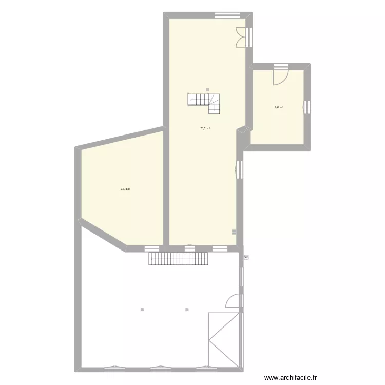 Moulin de la roche projet 1. Floor plan with 22 and 532 m² Moulin de la roche projet 1. Floor plan with 22 and 532 m²