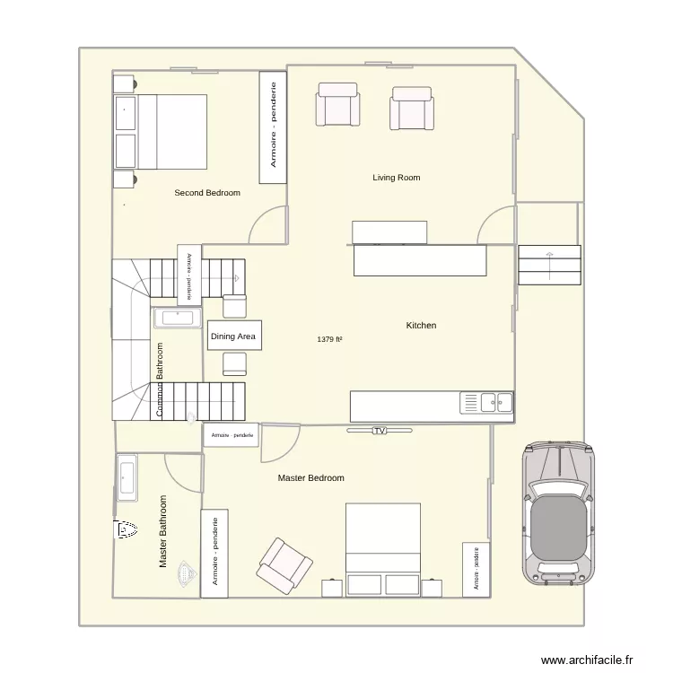 Villa No. 66 with staircase1. Floor plan with 1 and 128 m² Villa No. 66 with staircase1. Floor plan with 1 and 128 m²