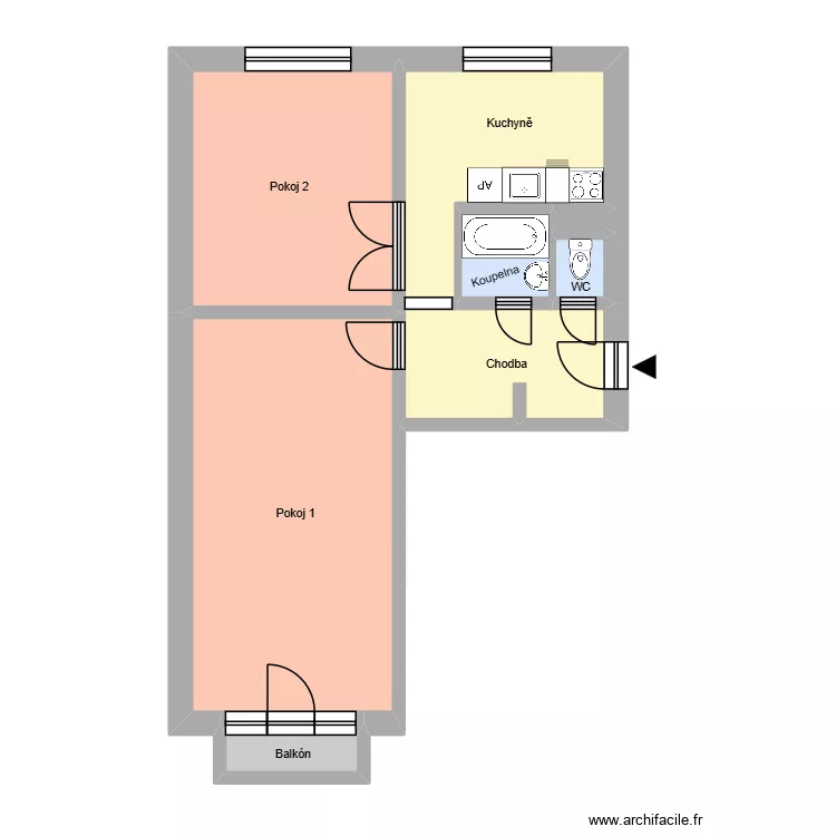 Edisonova 522, byt 14. Floor plan with 12  and 178 m²