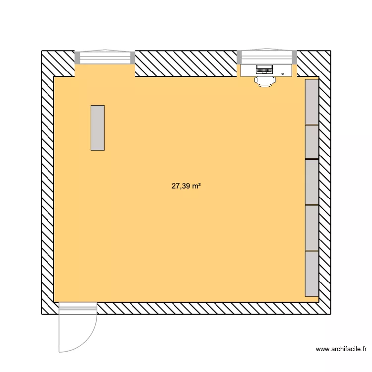 arquivo &aacute;rvore. Floor plan with 1  and 27 m²