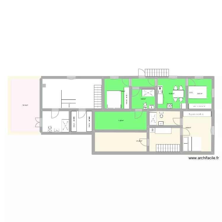 larrous etage. Floor plan with 