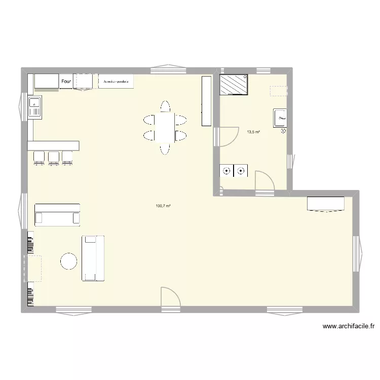 Brouillon1. Floor plan with 2  and 114 m²