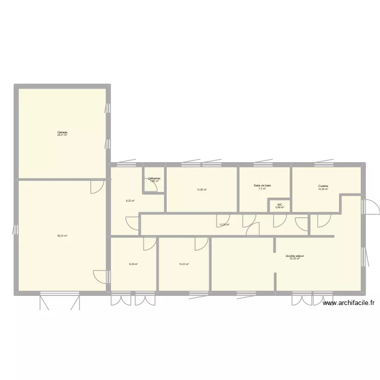 Maisone Brachamps Solution 1. Floor plan with 12 Rooms and 176 m² Maisone Brachamps Solution 1. Floor plan with 12 Rooms and 176 m²