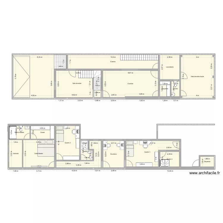 Pavimento Inferior - V2. Floor plan with 33 and 195 m² Pavimento Inferior - V2. Floor plan with 33 and 195 m²