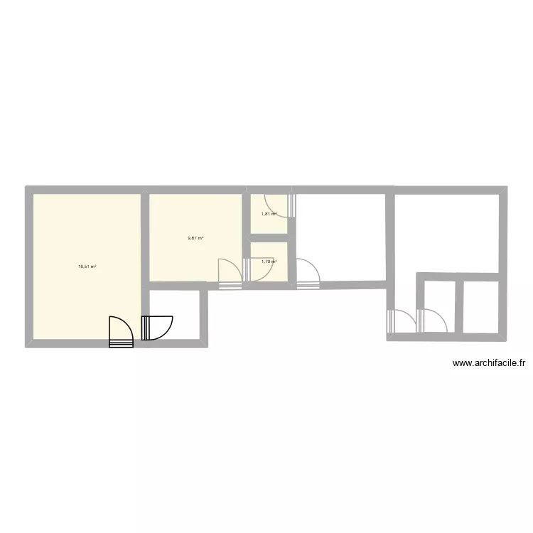 120489. Floor plan with 4  and 32 m²