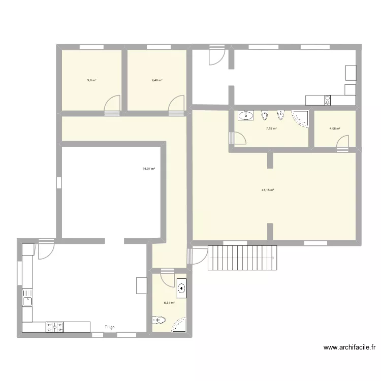 plata casa de gon&ccedil;alo. Floor plan with 7  and 93 m²