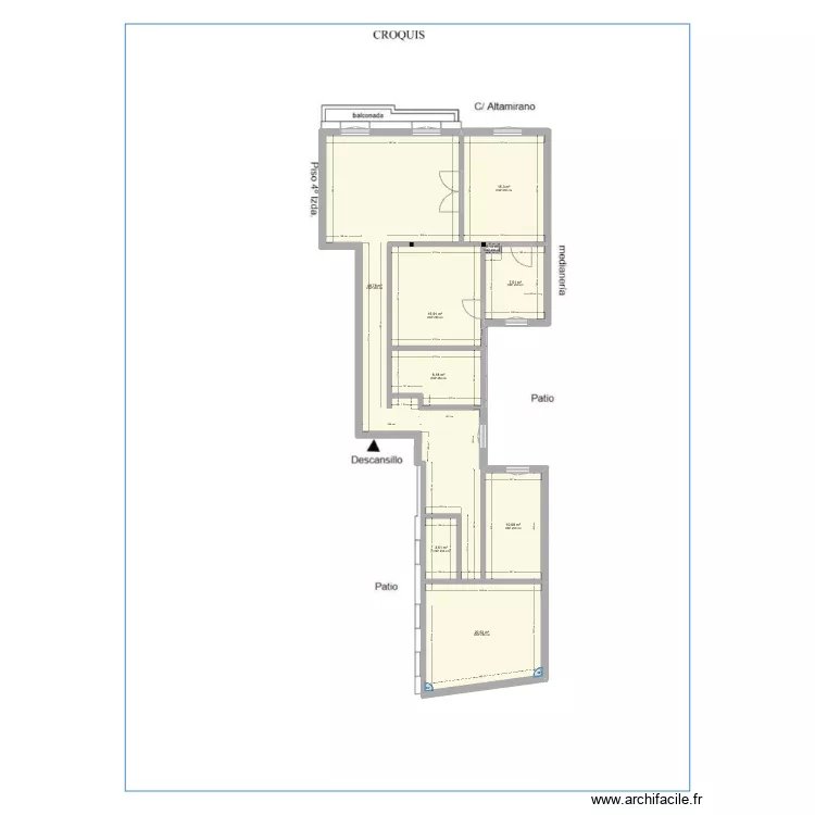 Altamirano 37 SIN TOCAR. Floor plan with 