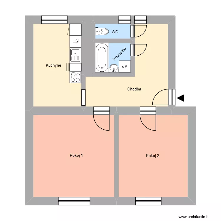 Sadov&aacute; 148, byt 6. Floor plan with 11  and 179 m²