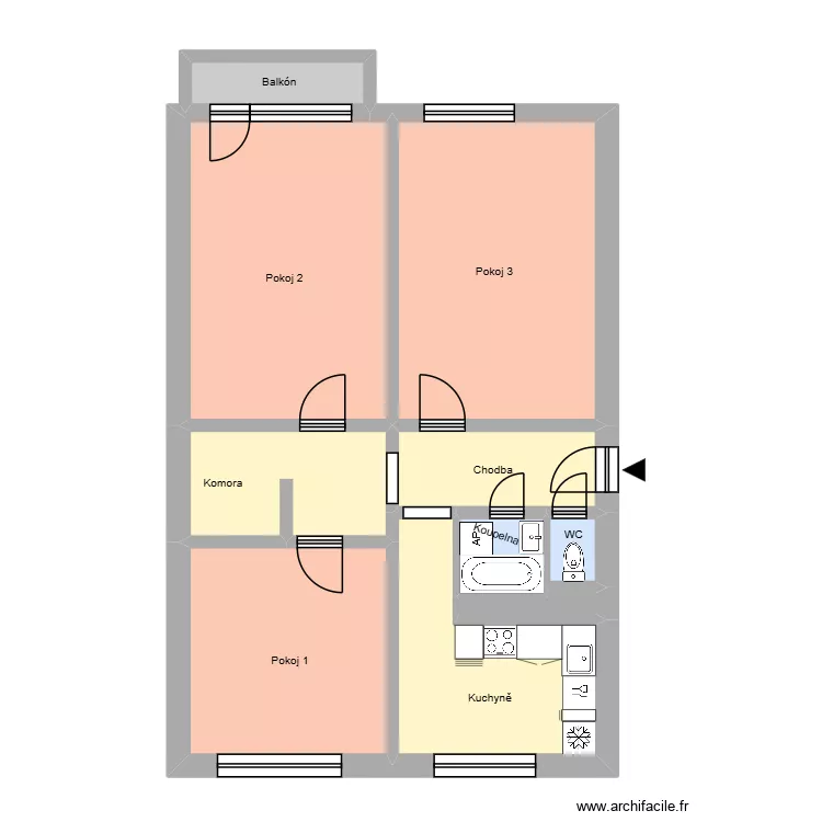 Lužick&aacute; 502, byt 7. Floor plan with 14  and 199 m²