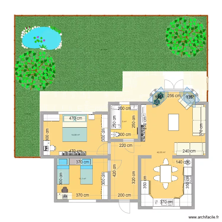 2 BED :). Floor plan with 