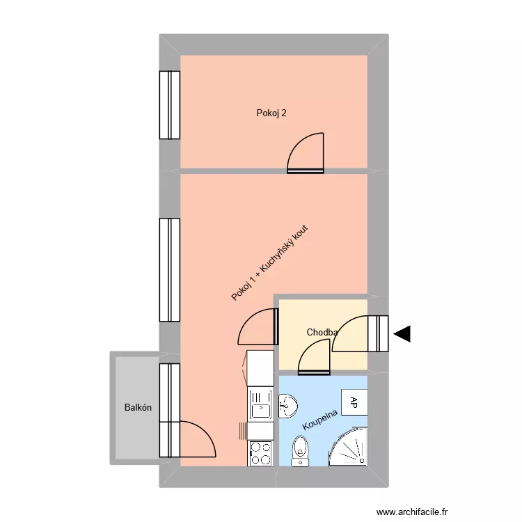 Kapit&aacute;na Jasioka 734, byt 4. Floor plan with 9  and 161 m²